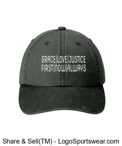 GRACE LOVE JUSTICE Port Authority Garment Washed Hat Design Zoom