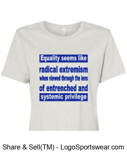 TTC Equality Quote Bella   Canvas Women's Relaxed Heather Jersey T-Shirt Design Zoom