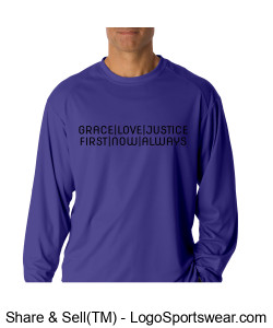 GRACE LOVE JUSTICE Badger Men's B-Core Long Sleeve  Performance T-Shirt Design Zoom