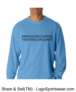 GRACE LOVE JUSTICE Badger Men's B-Core Long Sleeve  Performance T-Shirt Design Zoom
