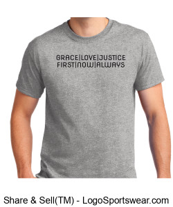 GRACE LOVE JUSTICE Gildan Adult Unisex Ultra Cotton T-shirt Design Zoom